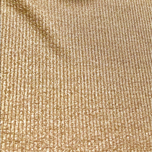 90s Tan Sparkle Crop Scoop Neck Top - Picture 6 of 6